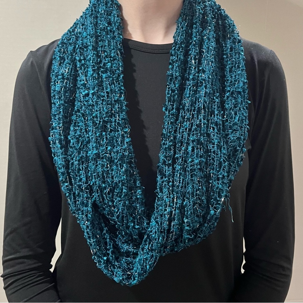 Elegant Teal Infinity Scarf
